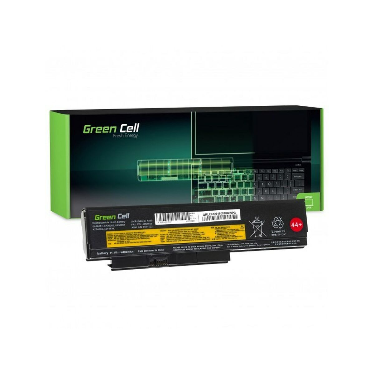 Batería para Portátil Green Cell LE63 Negro 4400 mAh - Effik Store