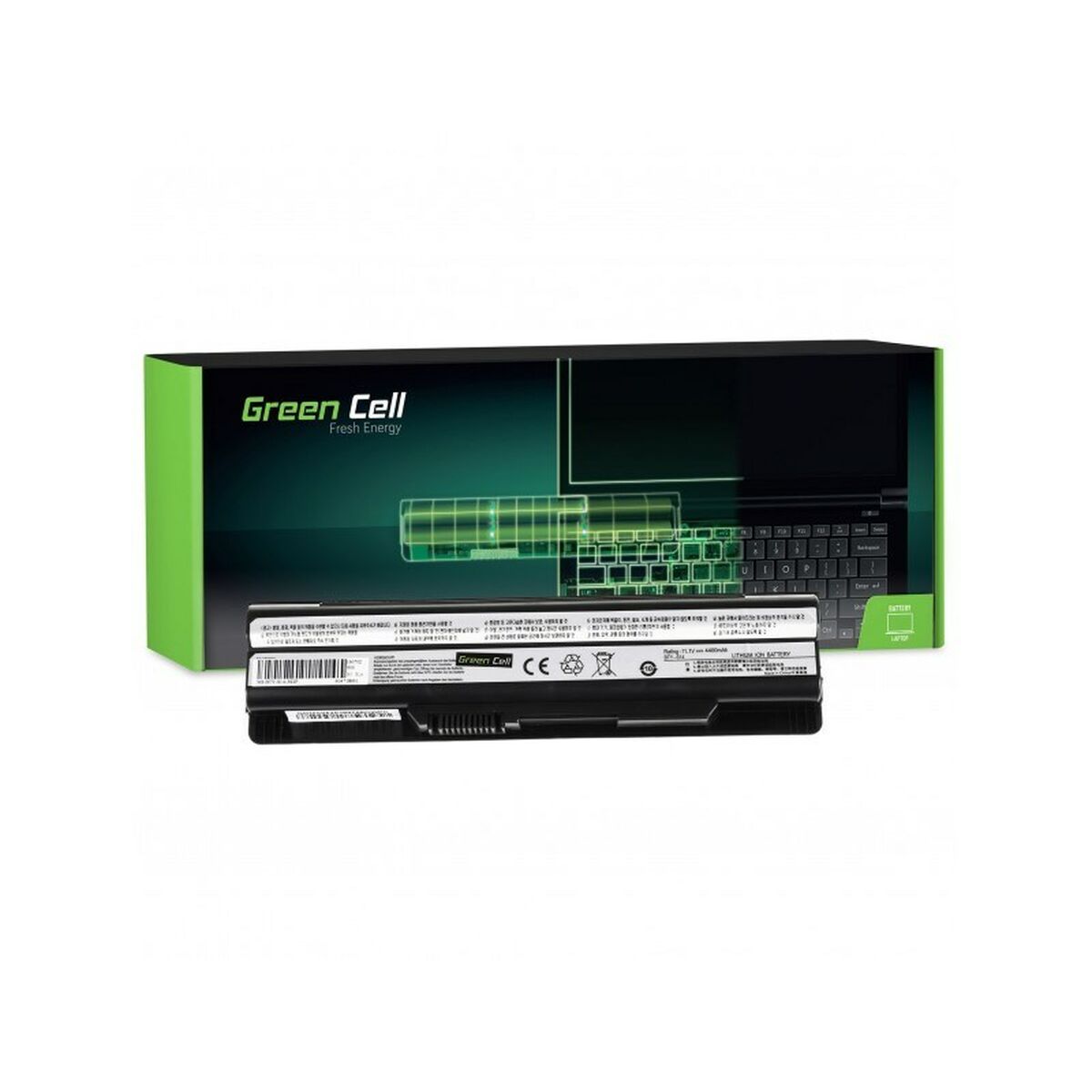 Batería para Portátil Green Cell MS05 Negro 4400 mAh - Effik Store