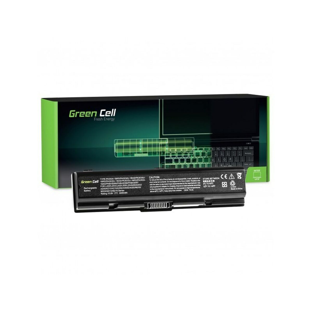 Batería para Portátil Green Cell TS01 Negro 4400 mAh - Effik Store