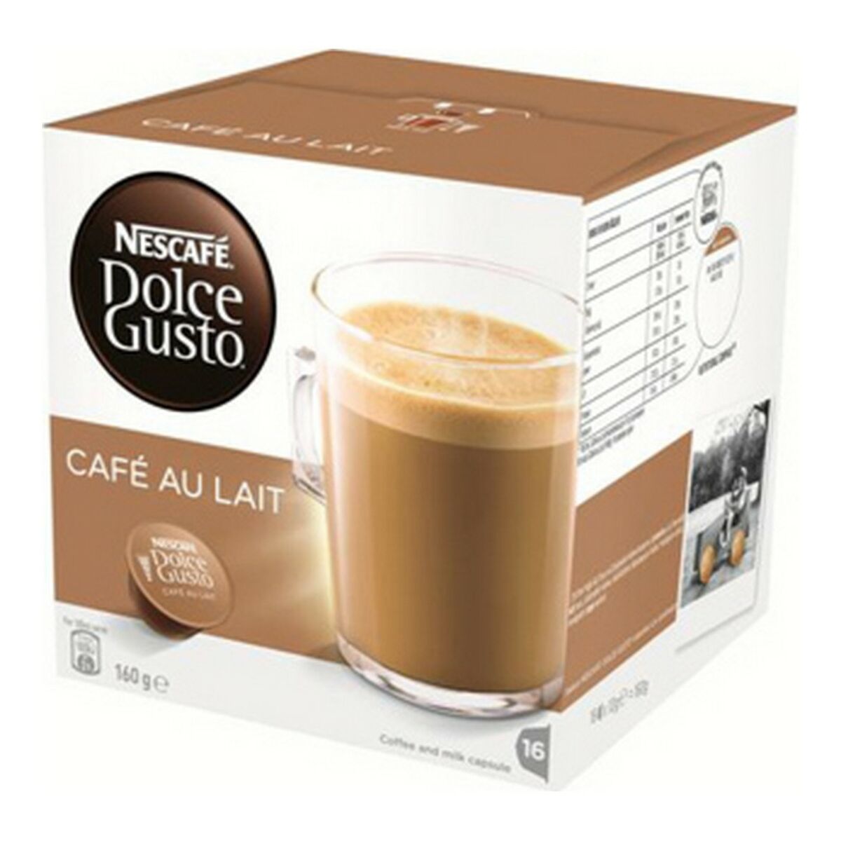 Cápsulas de Café Au Lait Dolce Gusto (16 uds) - Effik Store