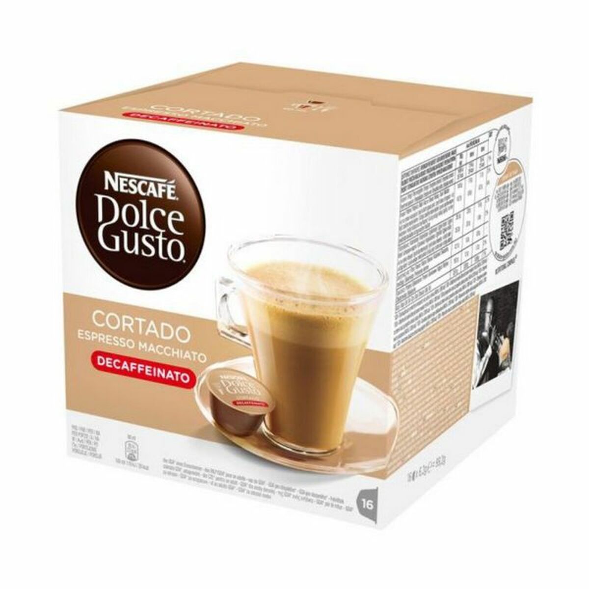 Cápsulas de Café Nescafé Dolce Gusto 7613033494314 Espresso Macchiato Decaffeinato (16 uds) - Effik Store