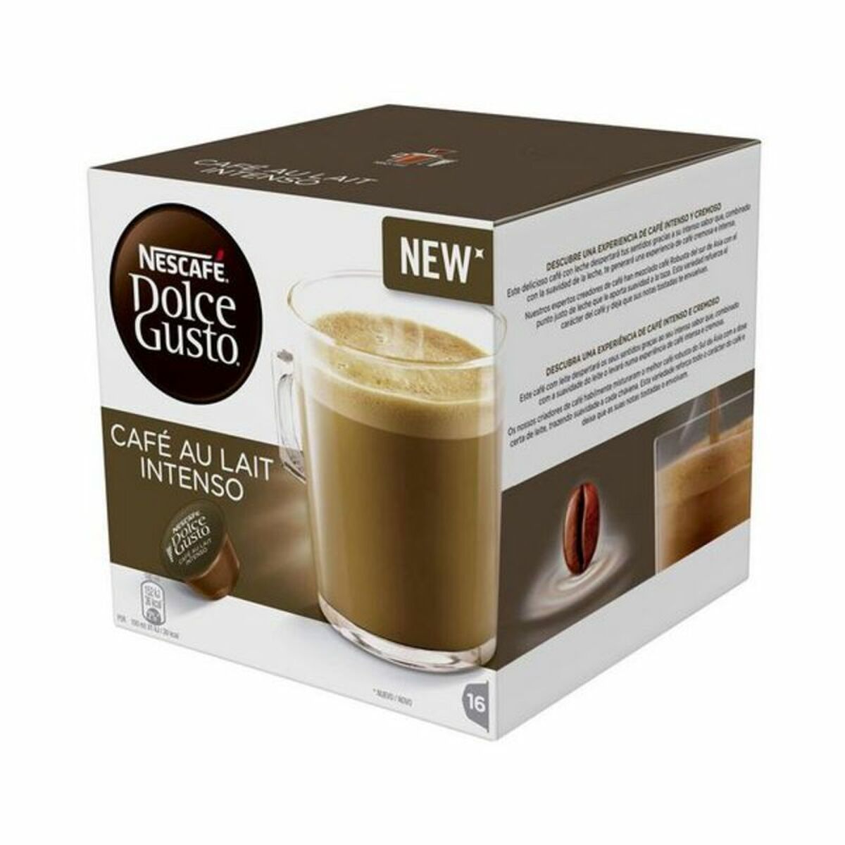 Cápsulas de Café Nescafé Dolce Gusto 48116 Café Au Lait Intenso (16 uds) - Effik Store