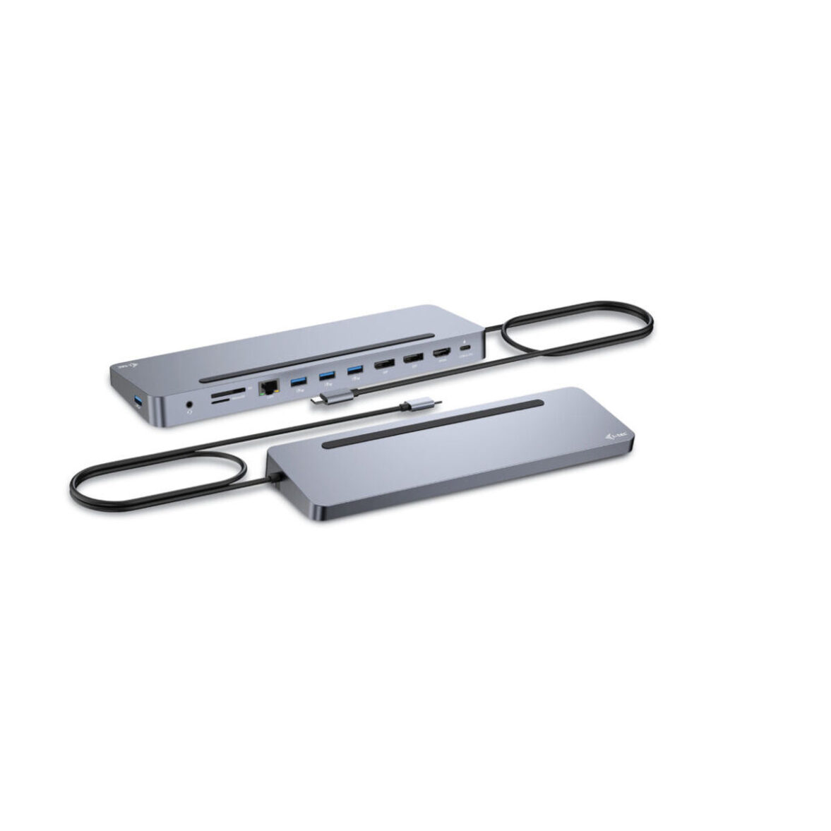 Hub USB-C i-Tec C31FLAT2PDPRO Plateado - Effik Store