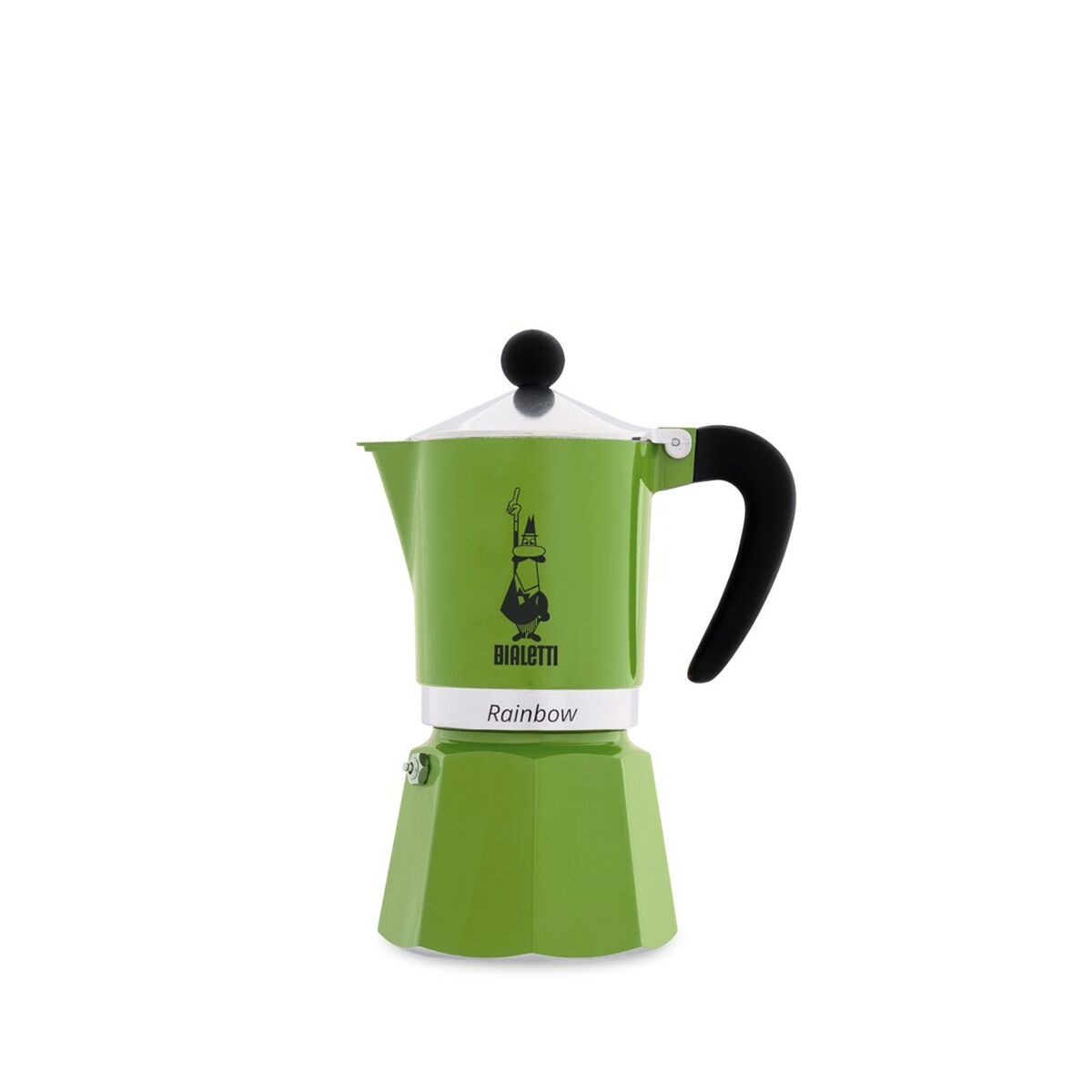 Cafetera Italiana Bialetti Negro Verde Metal Aluminio 3 Tazas - Effik Store