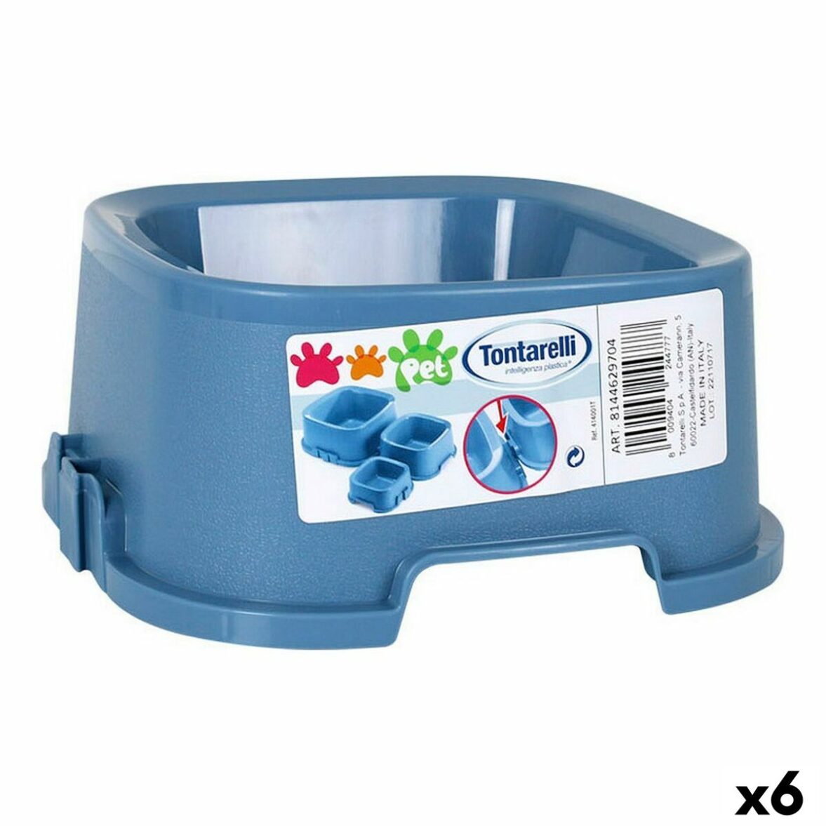 Comedero para Mascotas Tontarelli Pet 21,5 x 21,5 x 9,4 cm - Effik Store