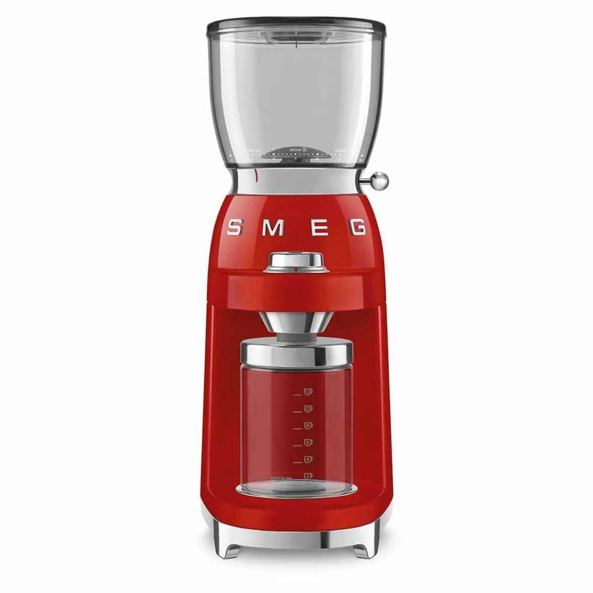 Molinillo Eléctrico Smeg CGF11RDEU Rojo Transparente 150 W 350 g - Effik Store