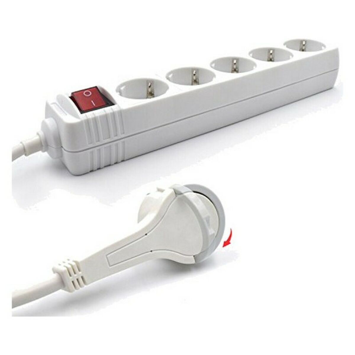 Regleta Enchufes 5 Tomas con Interruptor Ewent EW3955 3500W 1,5 m - Effik Store