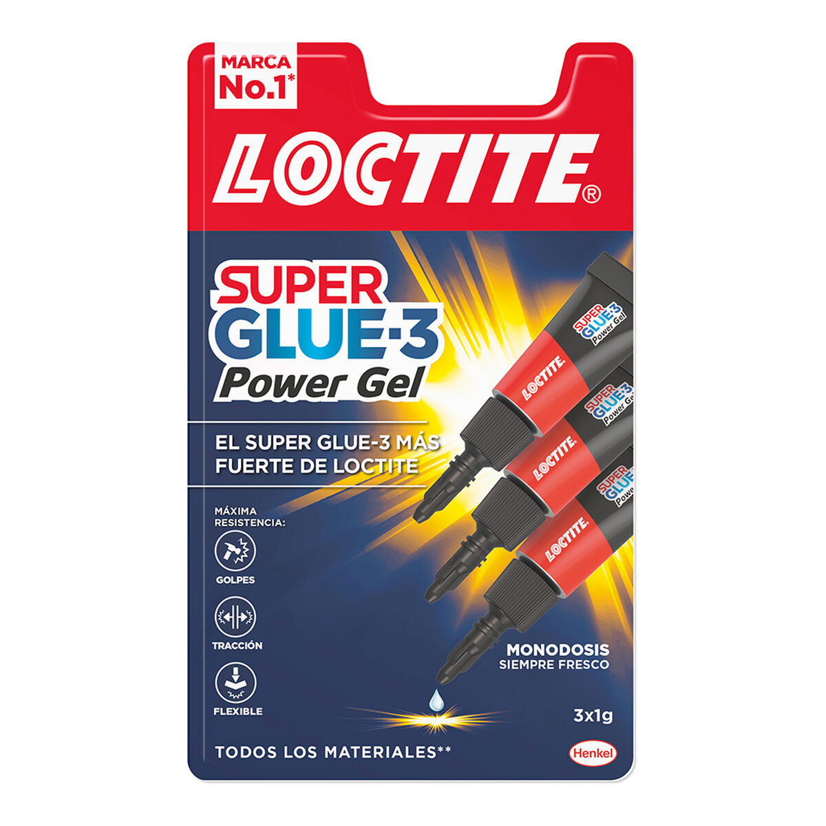 Adhesivo Instantáneo Loctite Super Glue-3 Power Gel Mini Trio 3 Unidades (1 g) - Effik Store