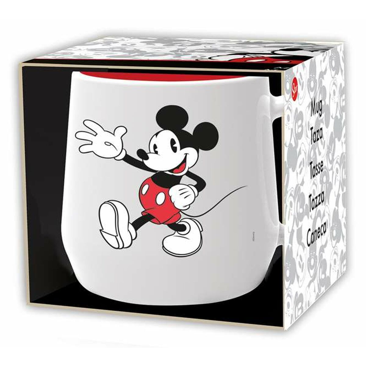 Taza con Caja Mickey Mouse Cerámica 360 ml - Effik Store