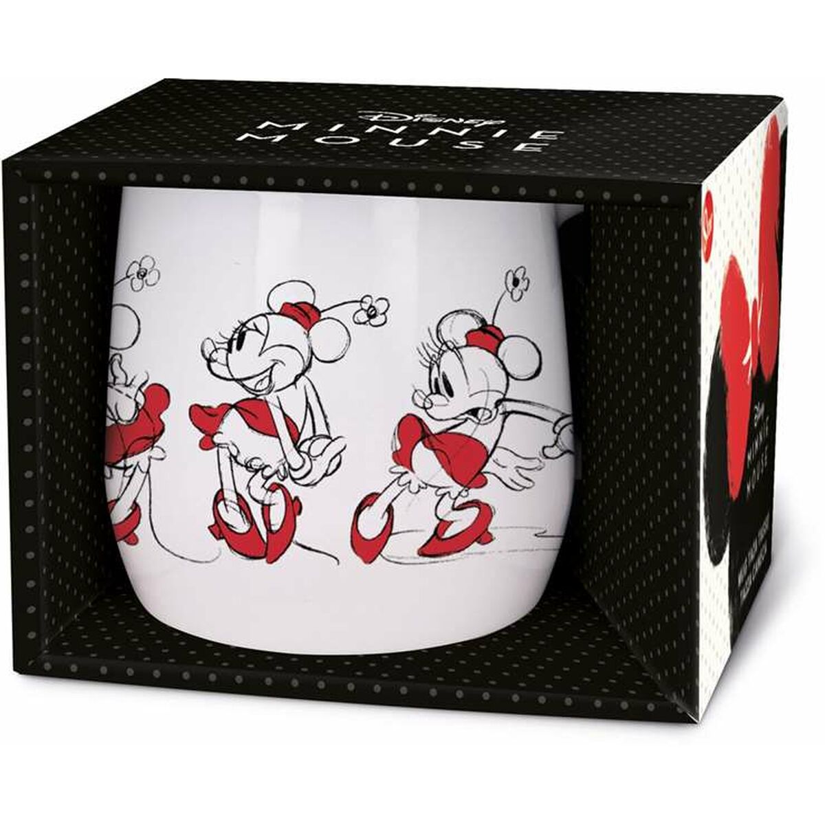 Taza con Caja Minnie Mouse Cerámica 360 ml - Effik Store