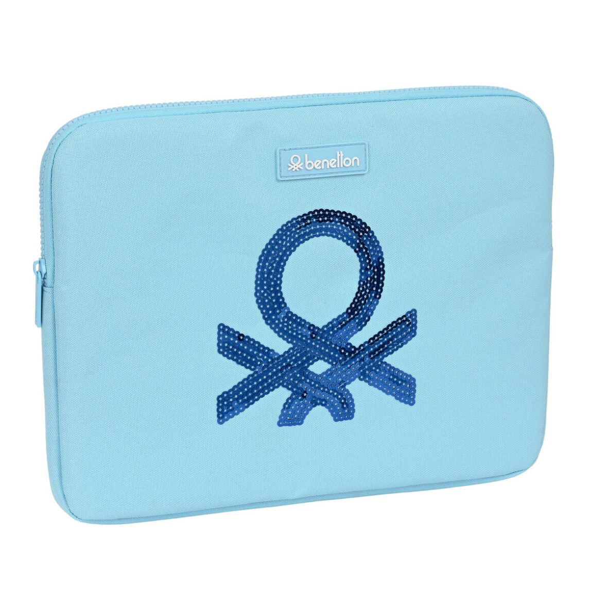 Funda para Portátil Benetton Sequins Azul claro (34 x 25 x 2 cm) - Effik Store