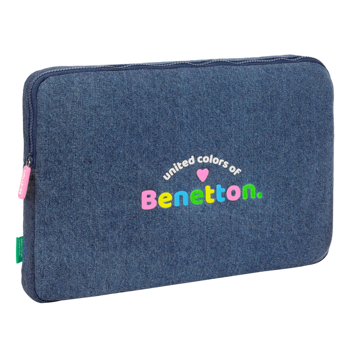 Funda para Portátil Benetton Denim Azul 15,6'' 39,5 x 27,5 x 3,5 cm - Effik Store