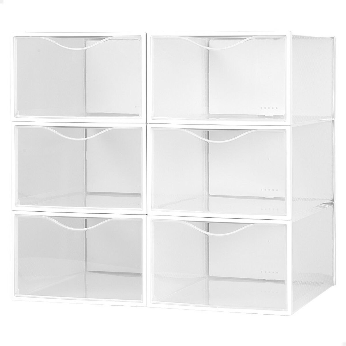 Caja apilable para zapatos Max Home Blanco 6 Unidades Polipropileno ABS 23 x 14,5 x 33,5 cm - Effik Store