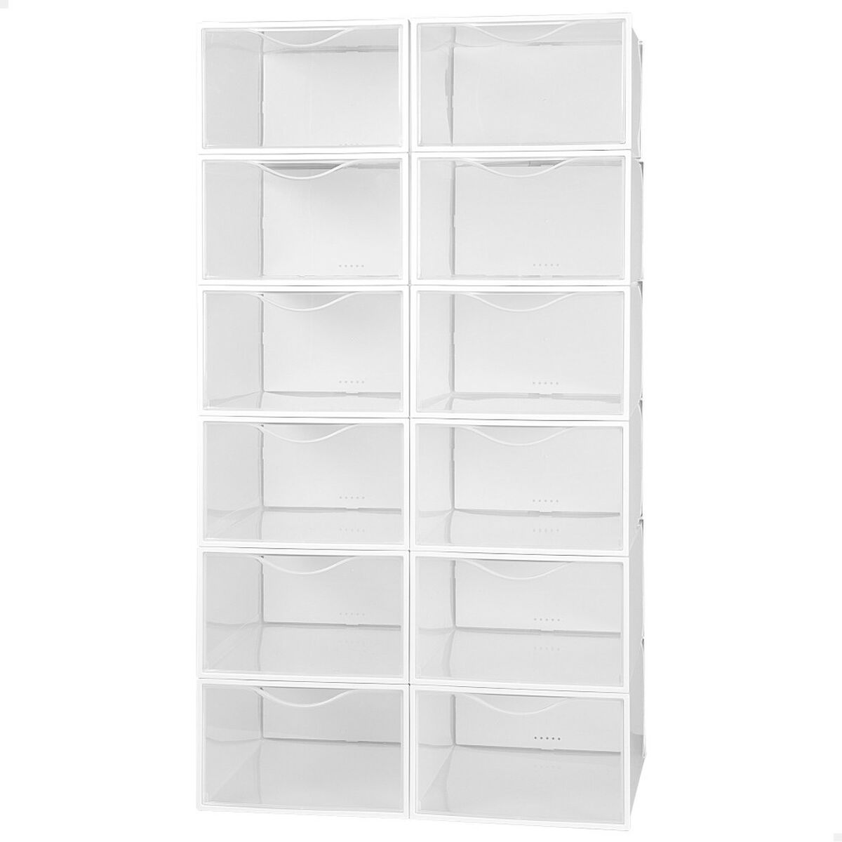 Caja apilable para zapatos Max Home Blanco 12 Unidades Polipropileno ABS 23 x 14,5 x 33,5 cm - Effik Store