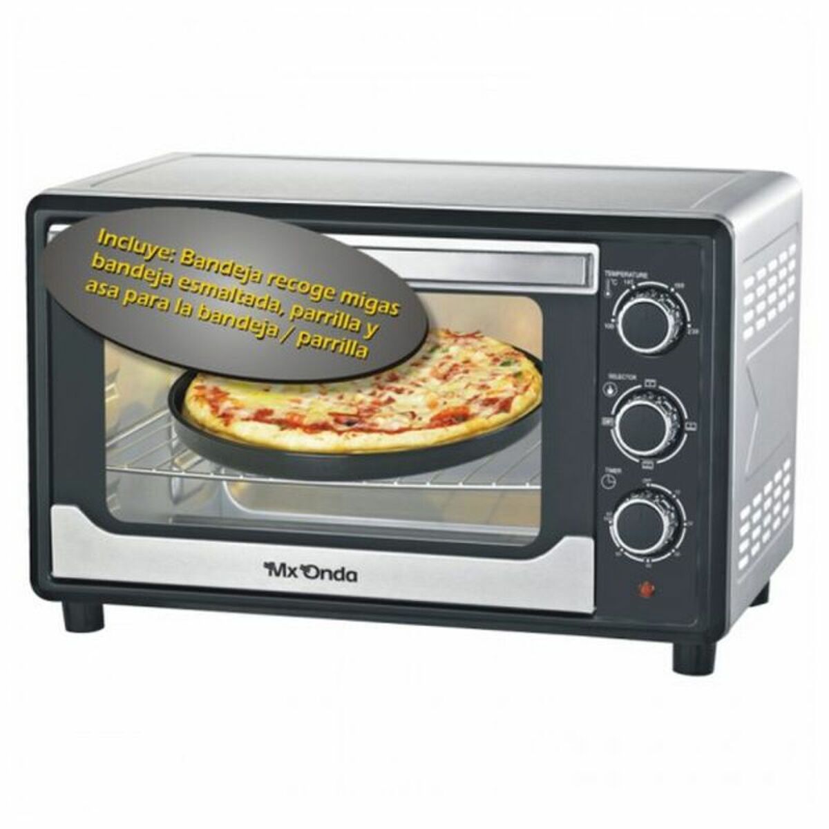 Mini Horno Eléctrico Mx Onda MX-HC2181 1600W 30 L 30 L - Effik Store