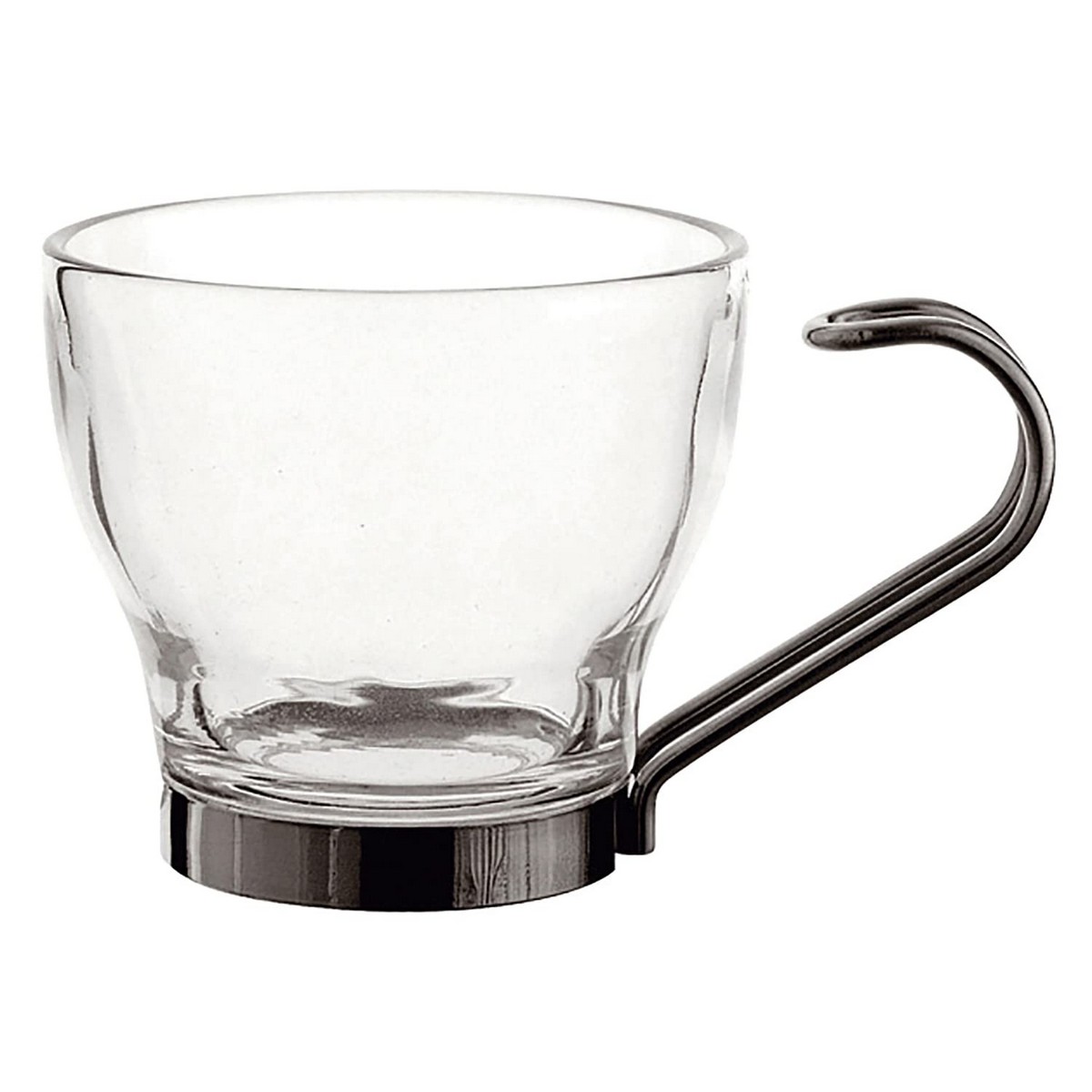 Juego de Tazas de Café Quid Supreme Transparente Vidrio Acero 110 ml 3 Piezas - Effik Store