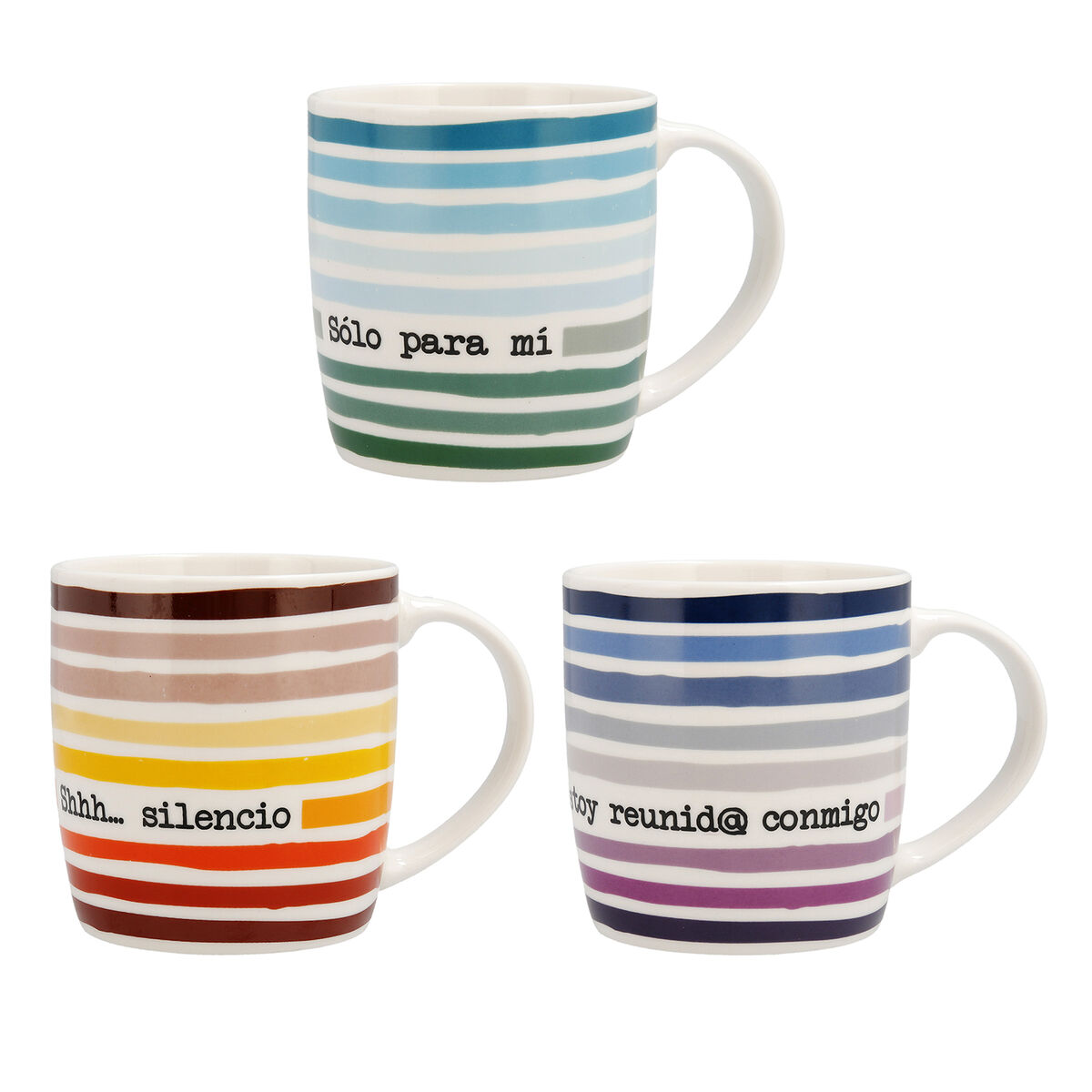 Taza Mug Quid 4u Multicolor Cerámica 330 ml (12 Unidades) (Pack 12x) - Effik Store