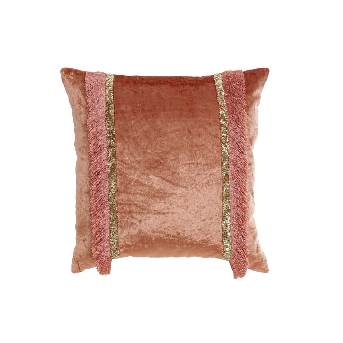 Cojín DKD Home Decor Coral Cuadrada Flecos 45 x 10 x 45 cm - Effik Store