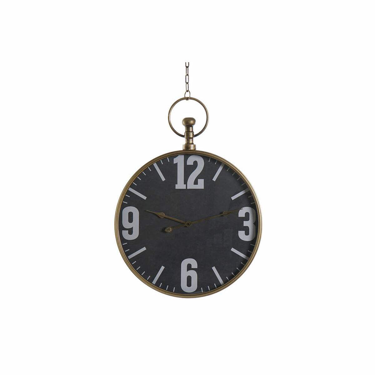 Reloj de Pared DKD Home Decor Cristal Negro Dorado Hierro (60 x 6.5 x 80 cm) - Effik Store