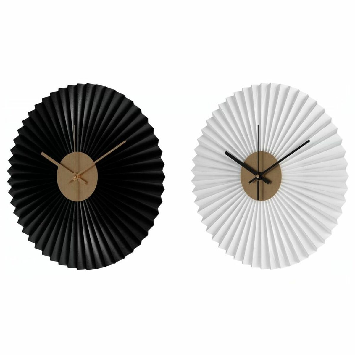 Reloj de Pared DKD Home Decor Blanco Negro Blanco/Negro Hierro Plástico Moderno 30 x 4 x 30 cm (2 Unidades) - Effik Store