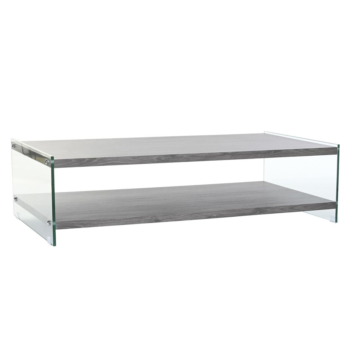 Mesa de Centro DKD Home Decor Gris Transparente Cristal Madera MDF 130 x 65 x 35,5 cm - Effik Store