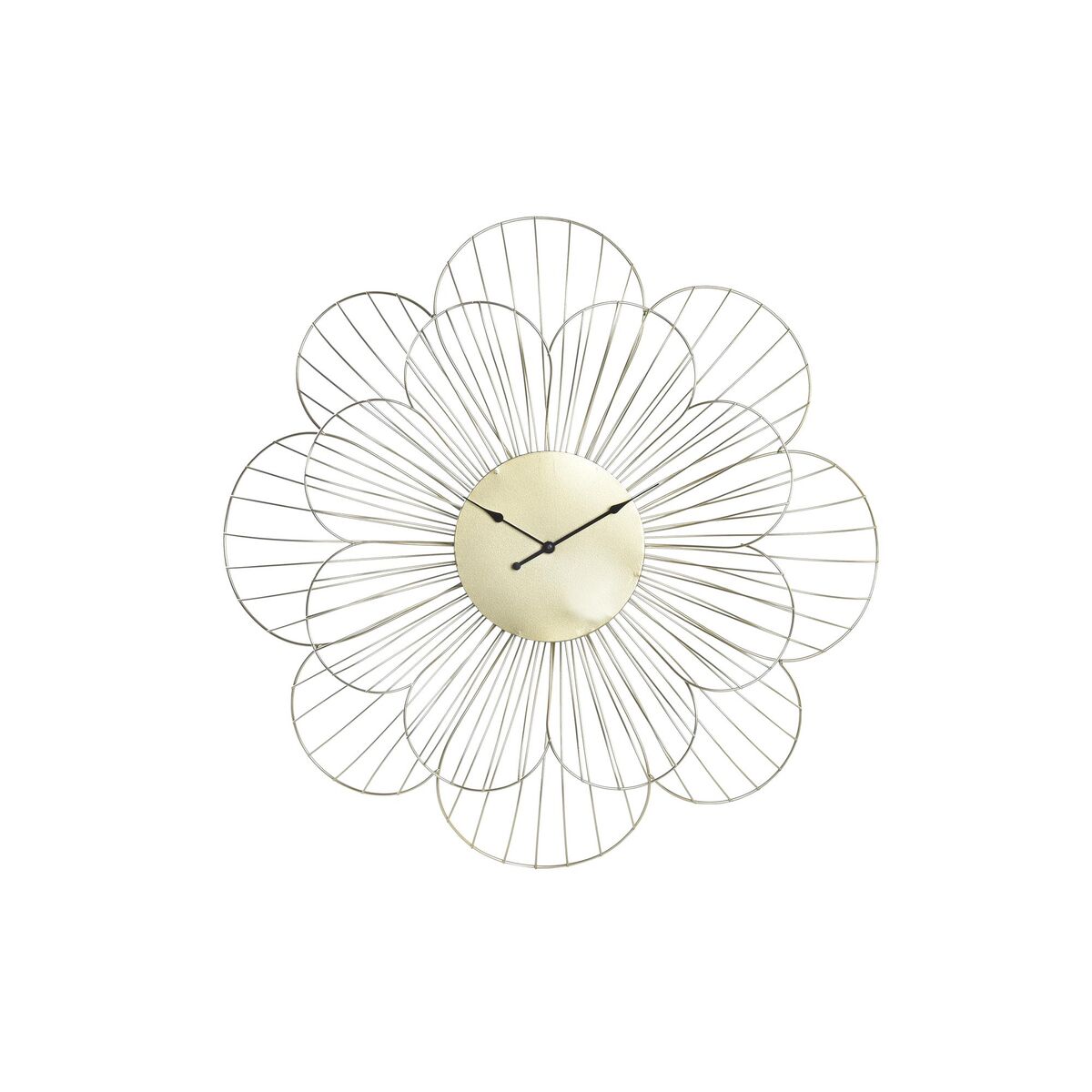 Reloj de Pared DKD Home Decor Flor Dorado Metal (57 x 4 x 57 cm) - Effik Store