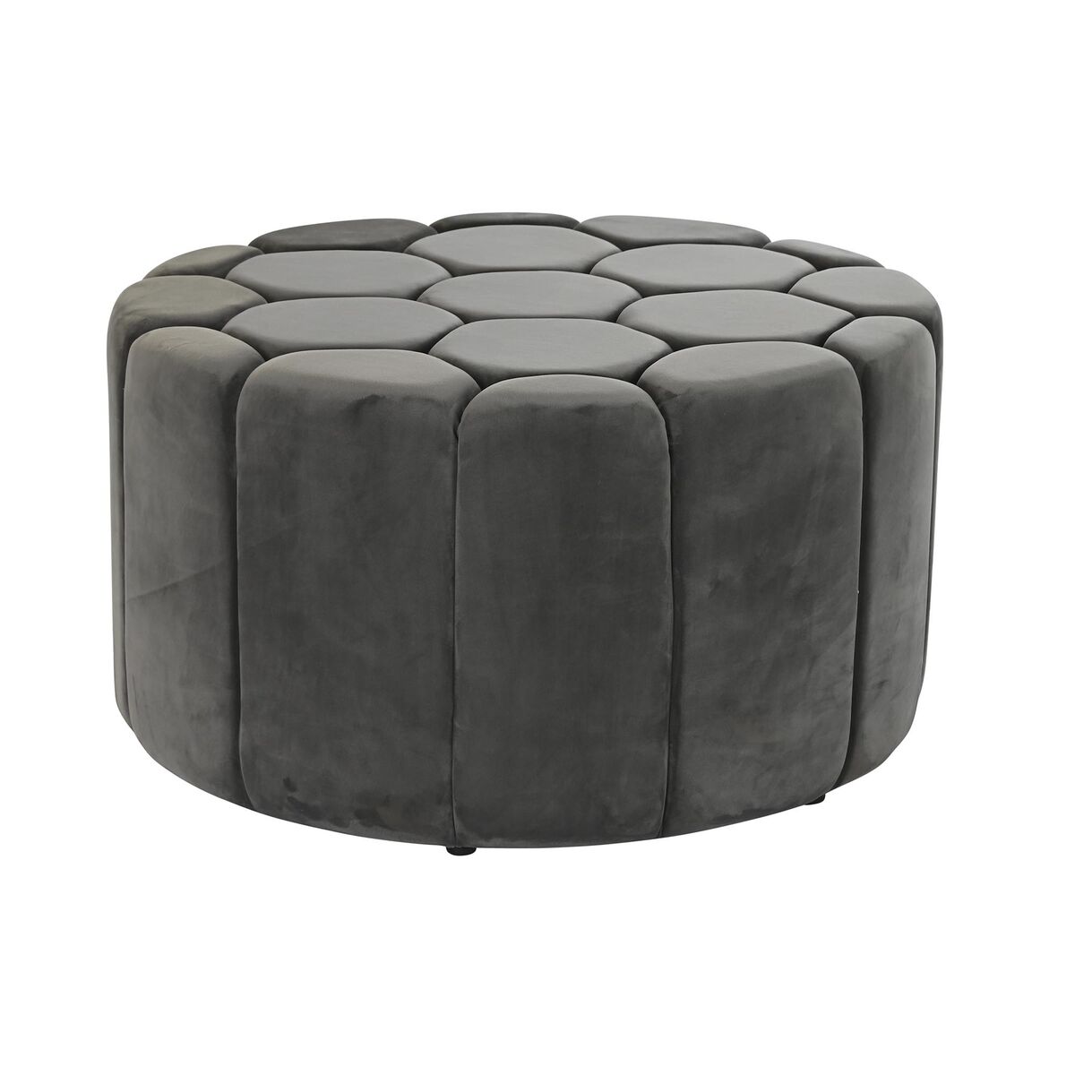 Reposapiés DKD Home Decor Gris 30 % Poliéster (85 x 85 x 48 cm) - Effik Store