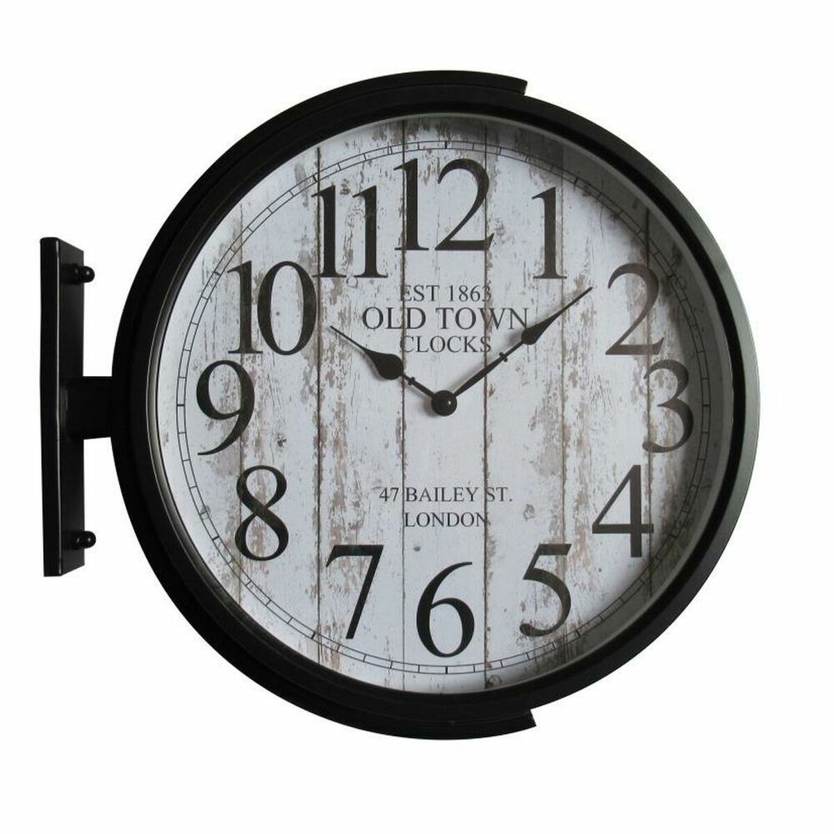 Reloj de Pared DKD Home Decor Cristal Negro Dorado Hierro Loft (1) (45 x 6 x 45 cm) - Effik Store