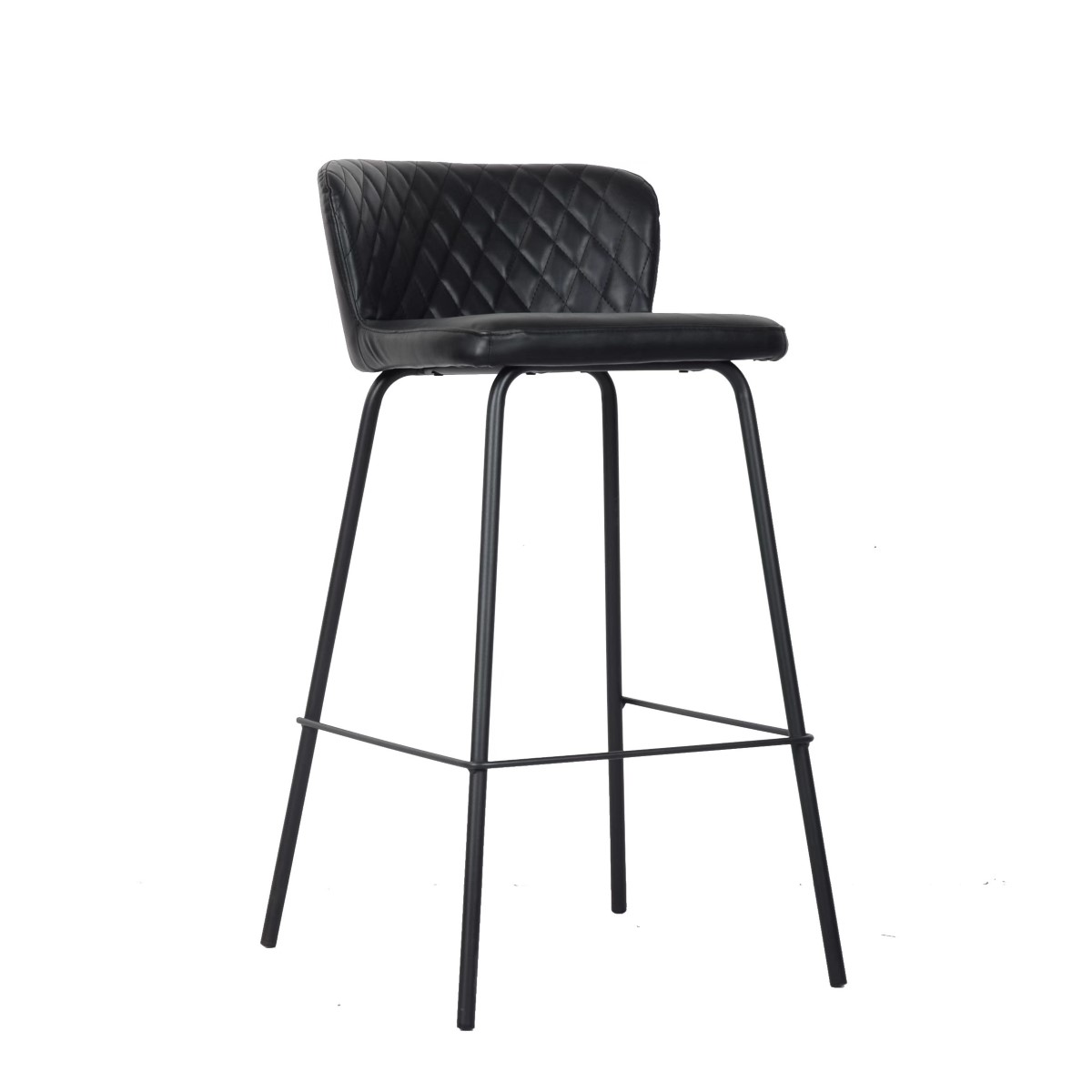 Taburete DKD Home Decor 40 x 42,5 x 81,5 cm Negro Azul Metal Azul marino - Effik Store