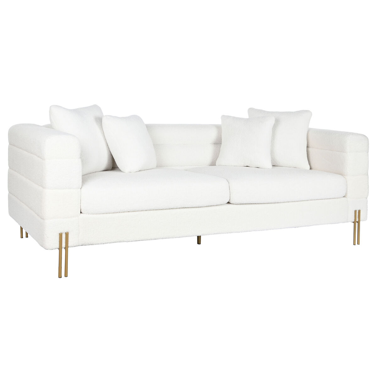 Sofá DKD Home Decor Blanco Metal 205 x 85 x 73 cm - Effik Store