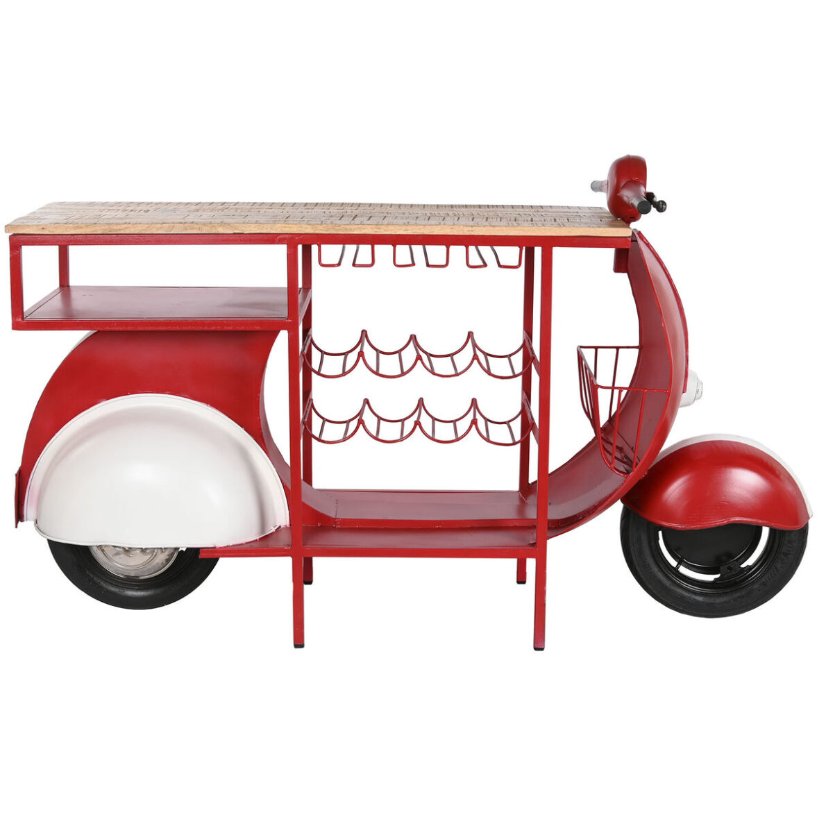 Botellero Home ESPRIT Rojo Metal 165 x 60 x 100 cm - Effik Store