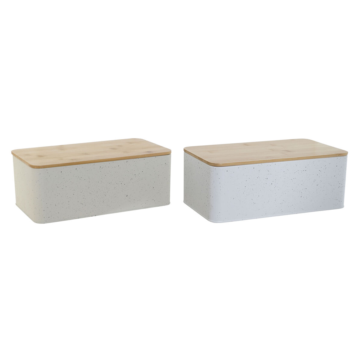 Panera Home ESPRIT Blanco Beige Metal Acacia 33 x 18 x 12 cm (2 Unidades) - Effik Store