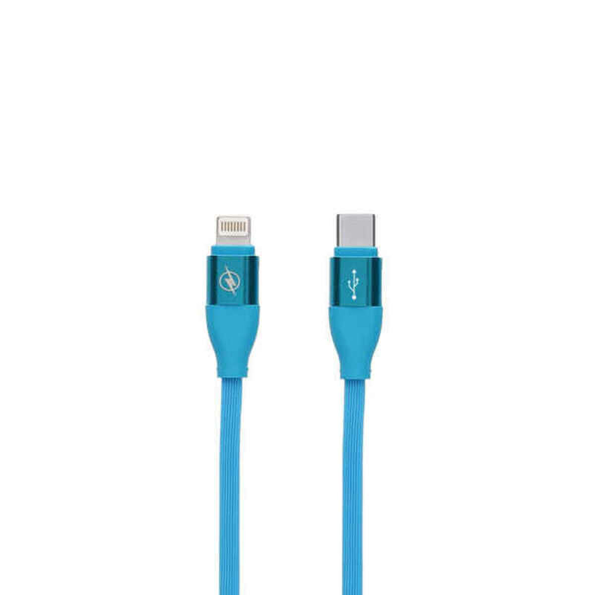 Cable de Datos/Carga con USB Contact LIGHTING Tipo C Azul (1,5 m) - Effik Store