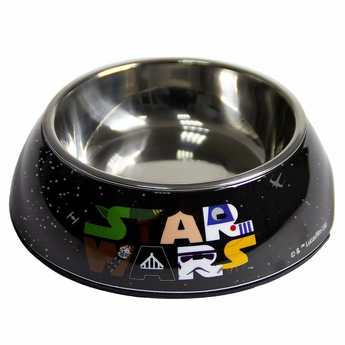 Comedero para Perro Star Wars Melamina 180 ml Negro Metal - Effik Store