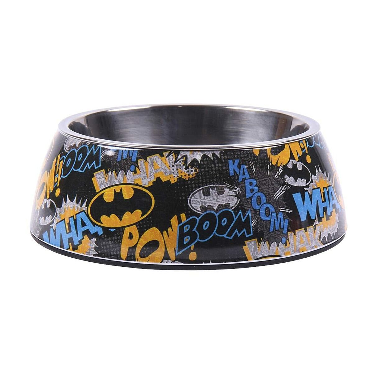 Comedero para Perro Batman Melamina 180 ml Negro Metal - Effik Store