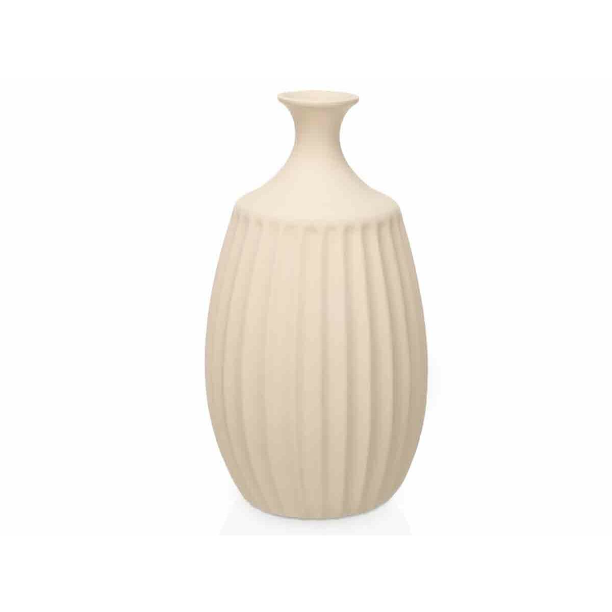 Jarrón Beige Cerámica 27 x 48 x 27 cm - Effik Store