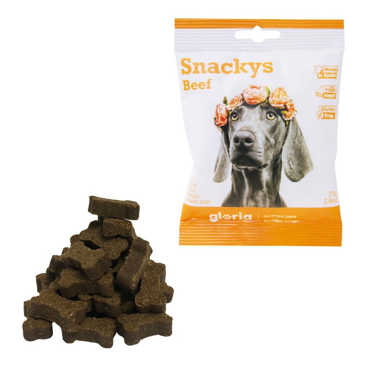 Snack para Perros Gloria Display Snackys 30 x 75 g Buey - Effik Store