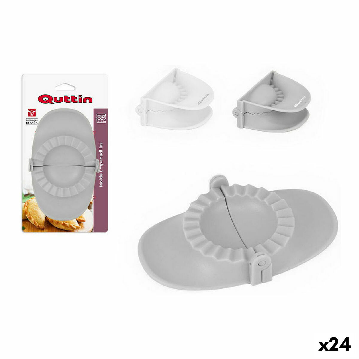 Molde para Repostería Quttin 15 x 9,2 x 2,7 cm Blanco (24 Unidades) - Effik Store