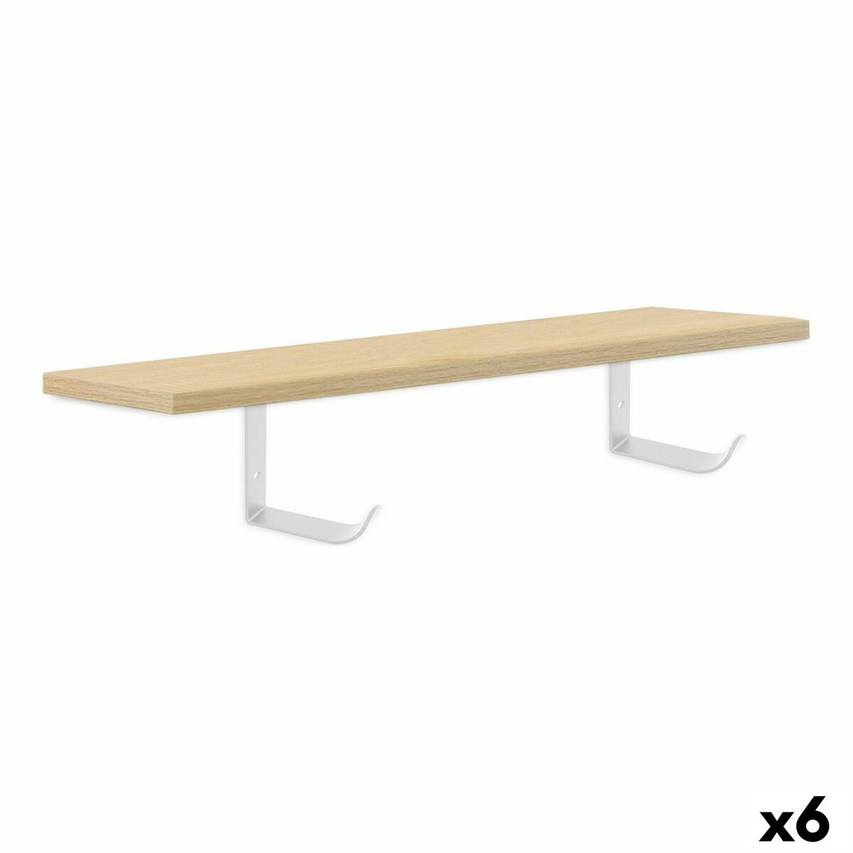 Estante Confortime Marrón claro Madera MDF 60 x 23,5 x 1,5 cm (6 Unidades) - Effik Store