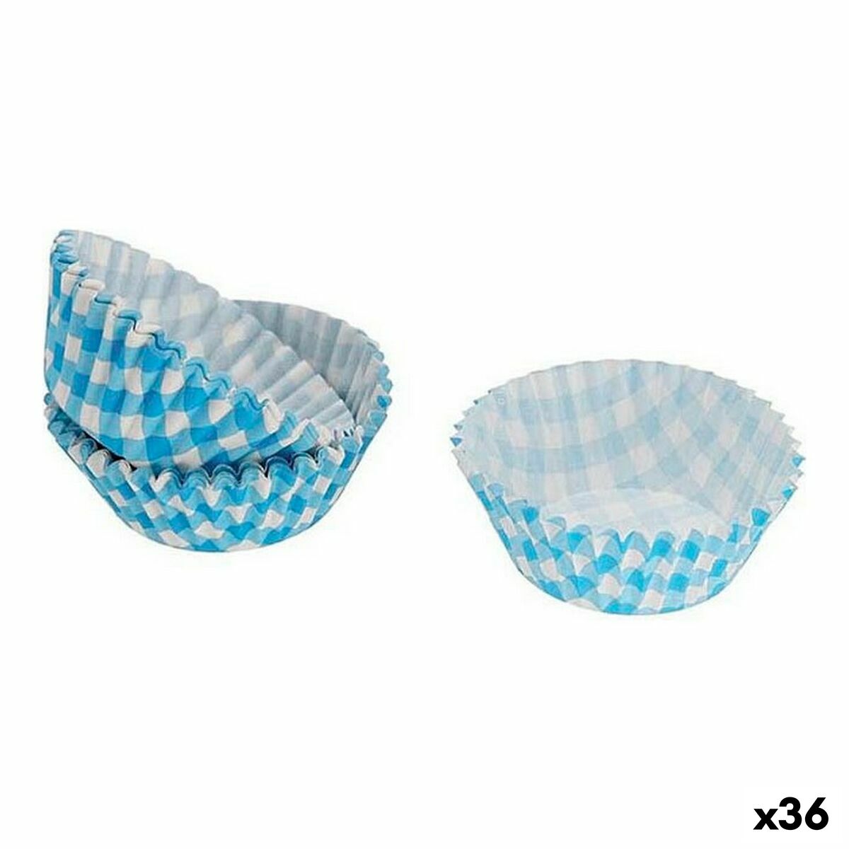 Set de Moldes de Repostería Desechable Azul (36 Unidades) (50 pcs) - Effik Store