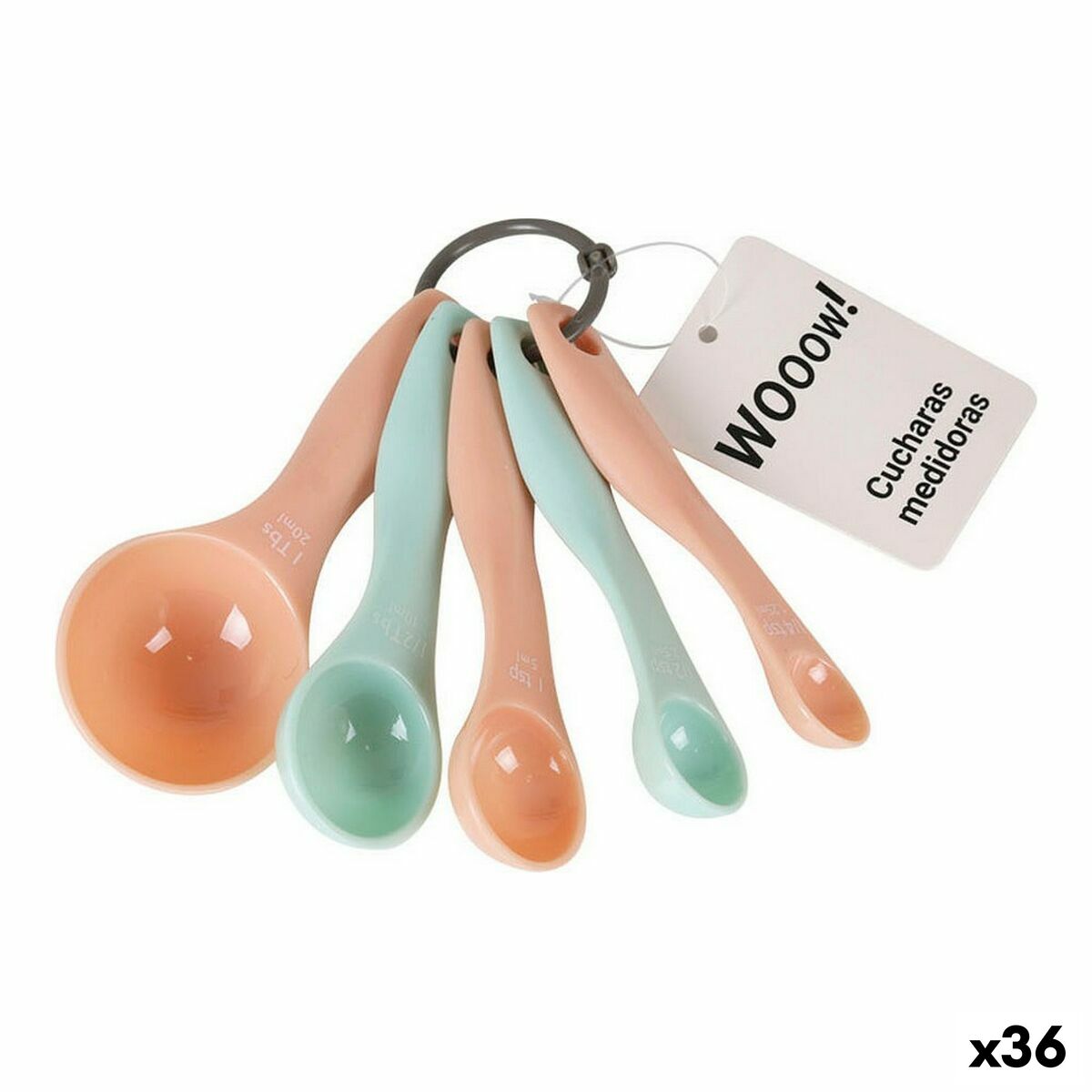 Set de Cucharas Medidoras Wooow 5 Piezas Plástico (36 Unidades) - Effik Store