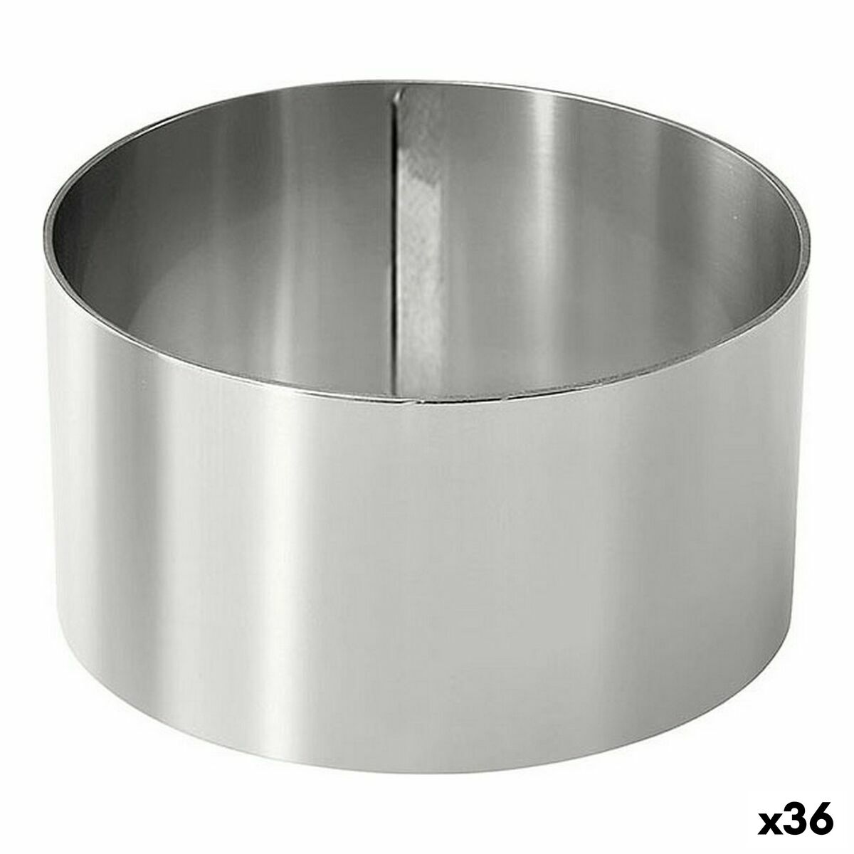 Molde para emplatar Plateado Acero Inoxidable 8 cm 0,8 mm (36 Unidades) (8 x 4,5 cm) - Effik Store