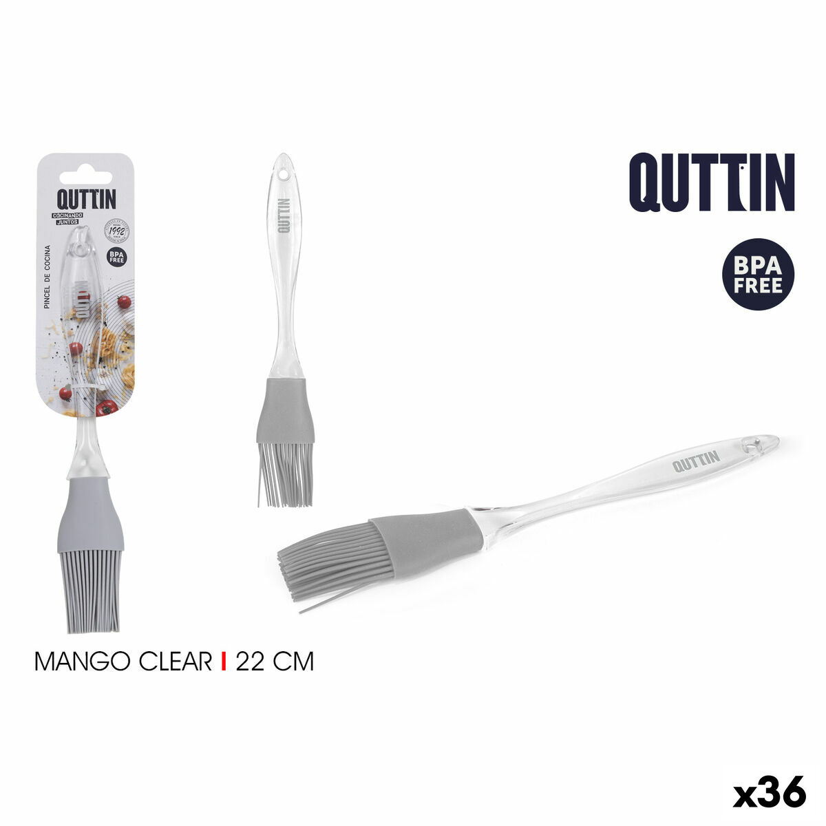 Pincel para Cocina Quttin Clear Silicona 24 x 4 x 0,5 cm - Effik Store