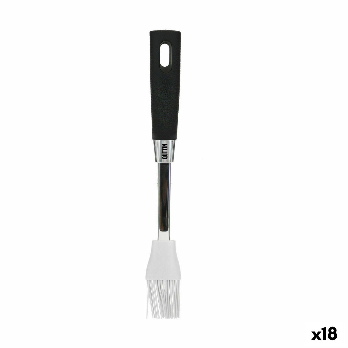 Pincel de Silicona Quttin Foodie Negro 28 x 4 cm 2 mm (18 Unidades) - Effik Store