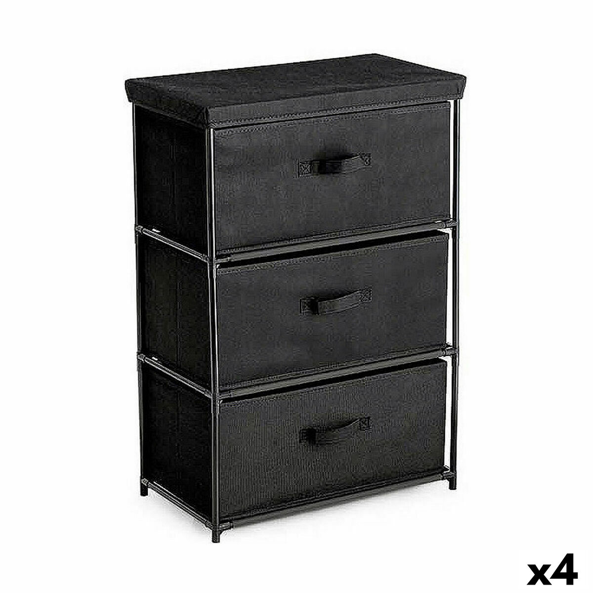 Cajonera Confortime Negro 55 x 30 x 75 cm - Effik Store