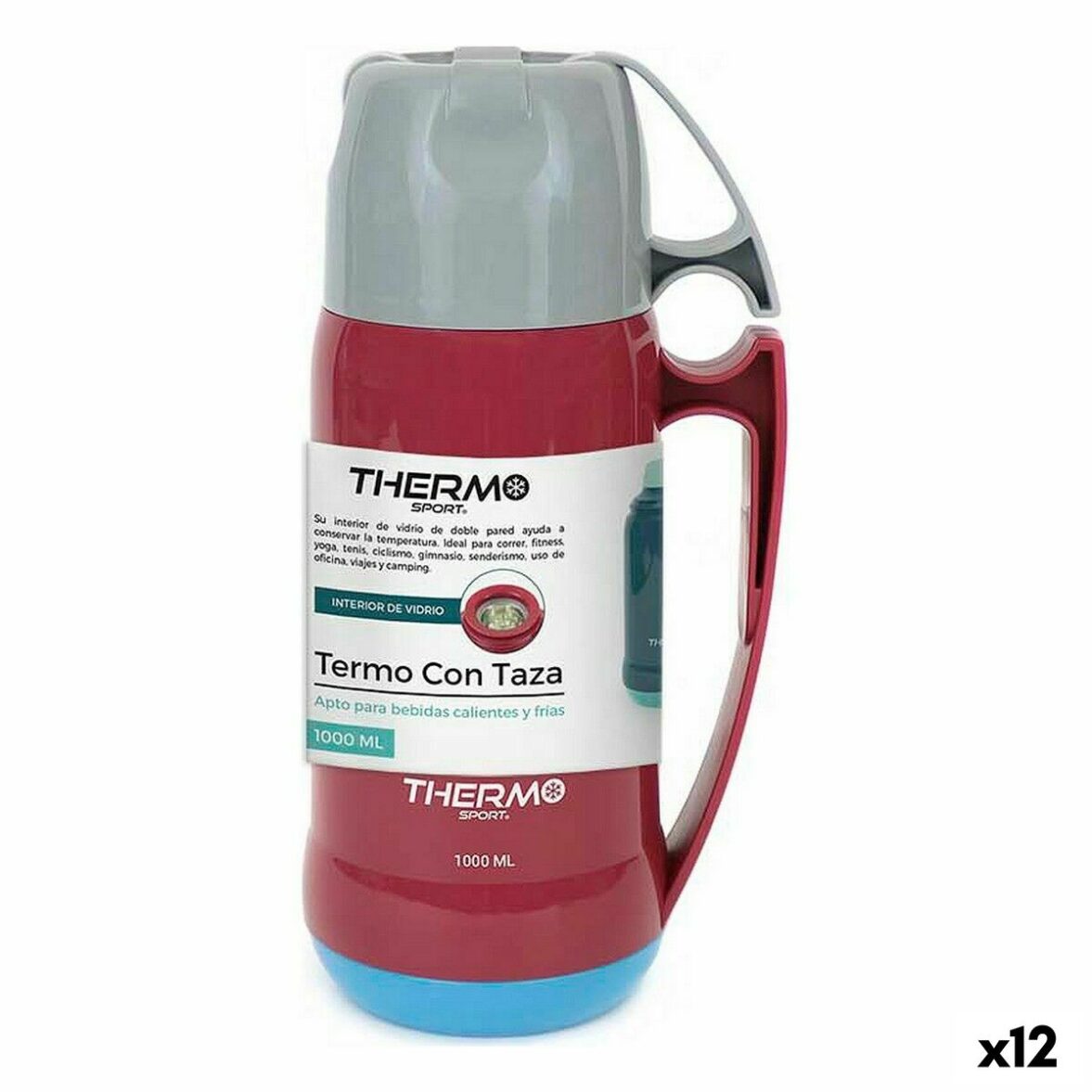 Termo de Viaje ThermoSport 1 L (12 Unidades) - Effik Store