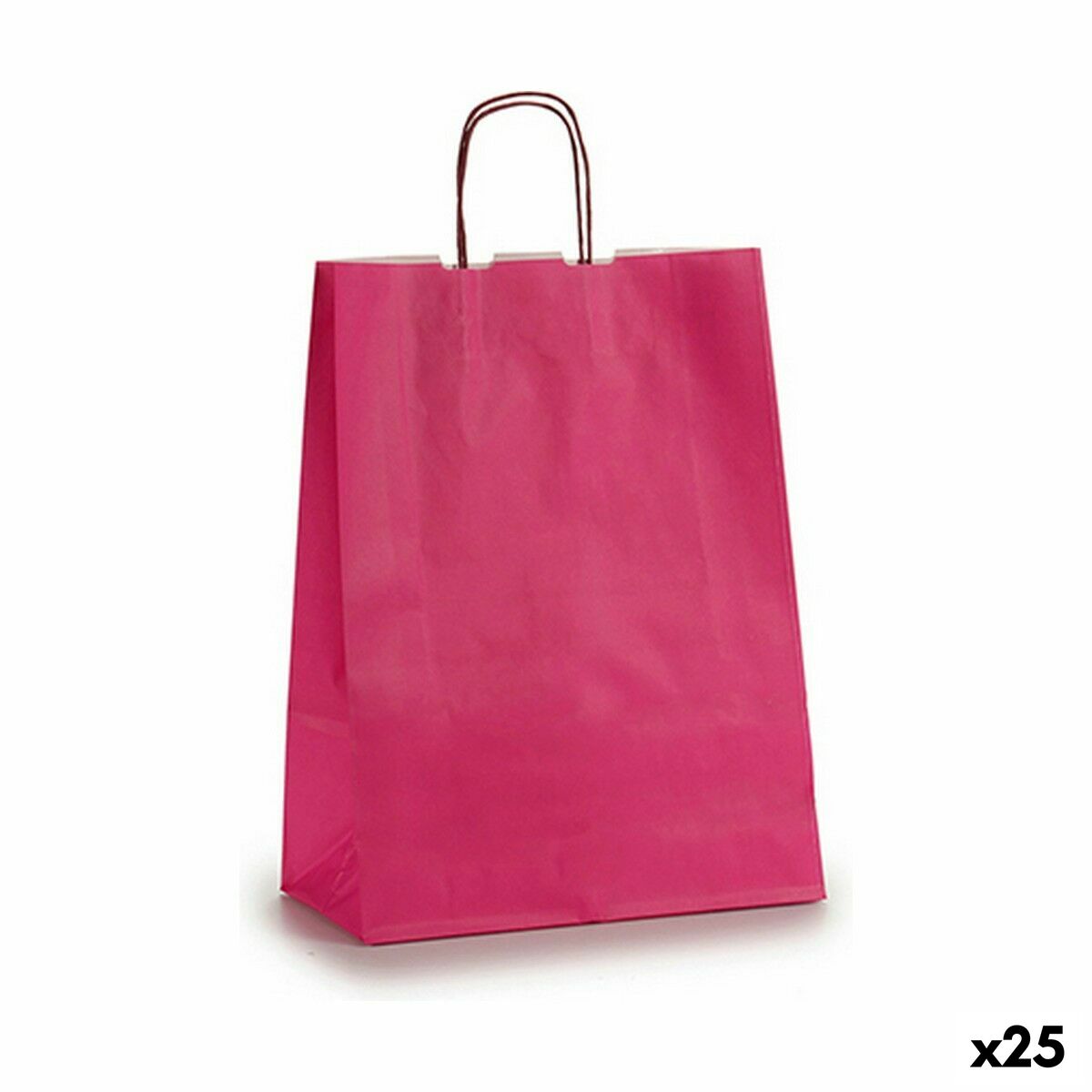 Bolsa de Papel 12 x 52 x 32 cm Rosa (25 Unidades) - Effik Store