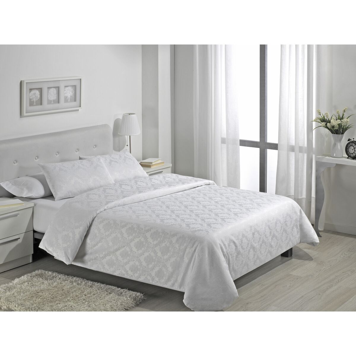 Juego de funda nórdica Alexandra House Living Viena Blanco Cama de 90 4 Piezas - Effik Store