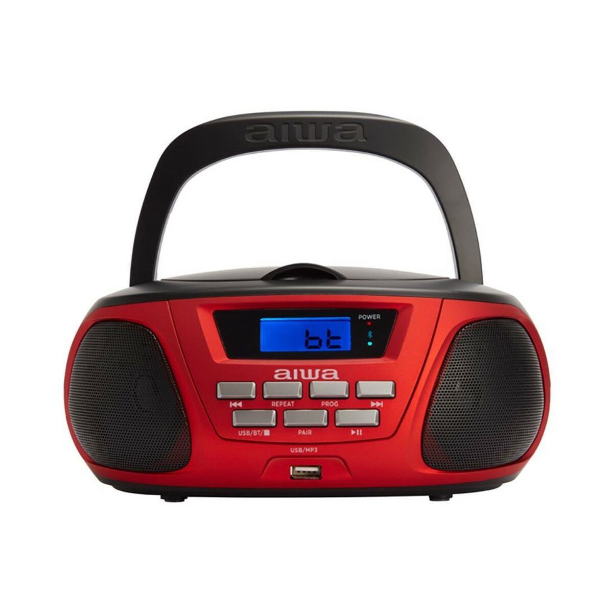 Radio CD Bluetooth MP3 Aiwa BBTU-300RD Negro Rojo - Effik Store