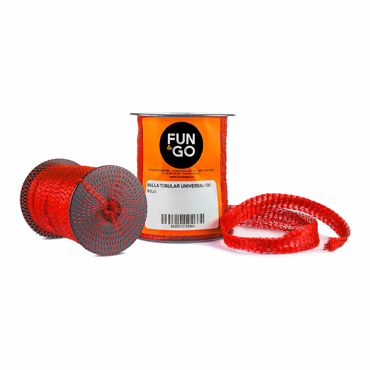 Malla tubular para envasado Fun&Go Universal-100 Rojo 25 m - Effik Store